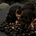 thumbnail image 2 of Hollow Ceramic Fireproof Skull, Fire Pits and Fireplaces, Black 1 Pack, 2 of 5
