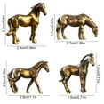 thumbnail image 3 of Horse Statue Decorations - Hand Carved Copper Alloy, Aesthetic Upgrade, Housewarming Gift, Minimalist Desktop Ornament, 3 of 6