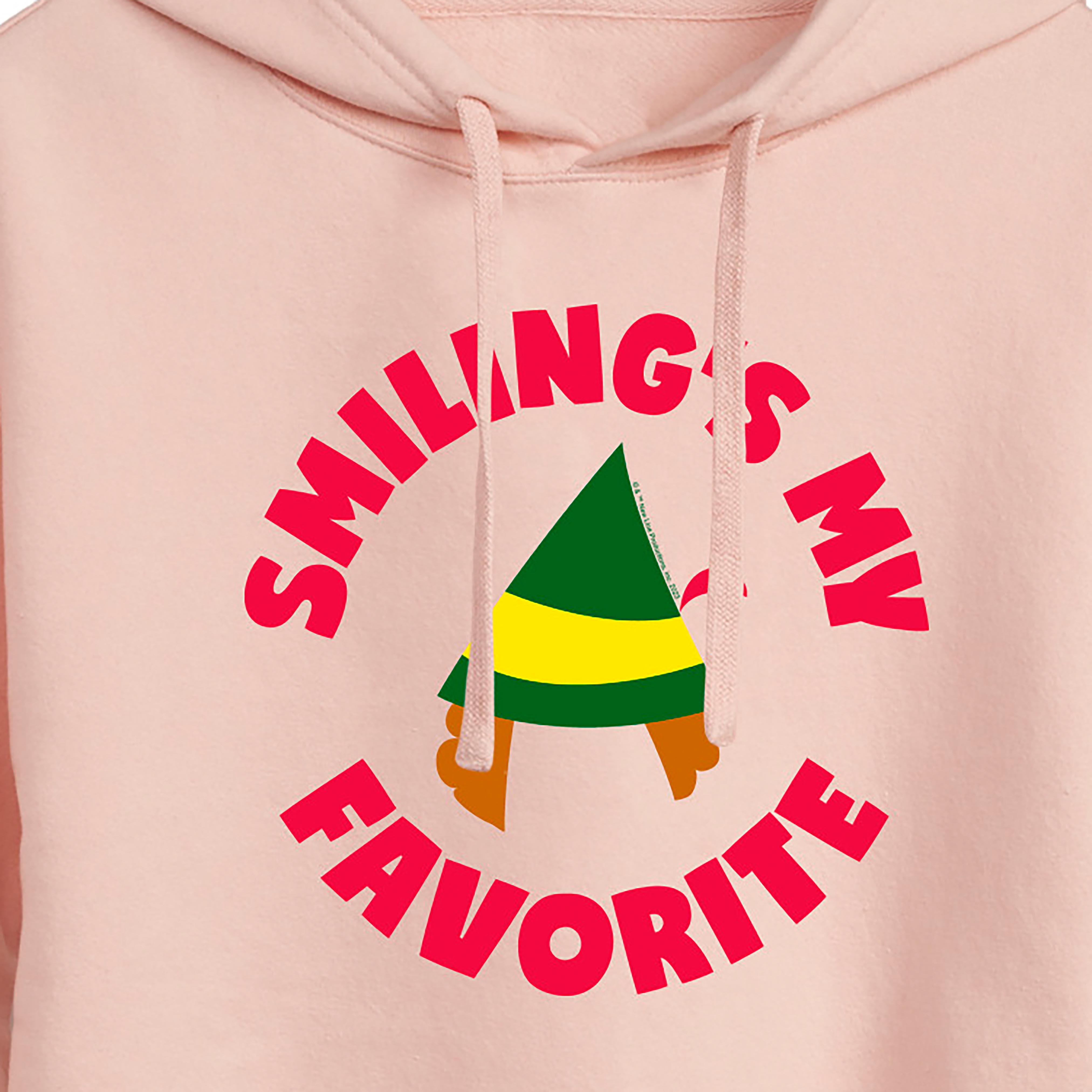 ELF - Christmas Family Set Smilings My Favorite - Juniors Cropped Pullover Hoodie