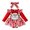 Red, variant on HNMKIU Kids Christmas Bodysuit Girls Long Sleeve Santa Romper Bodysuits Dress Headbands Outfits Christmas Outfit Red - 12-18 Months