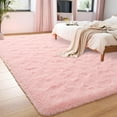 thumbnail image 2 of Homore Cute Fluffy Velvet Carpet Soft Washable Area Rugs for Bedroom/ Living Room Decoration,8'x10',Pink, 2 of 8