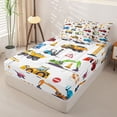thumbnail image 2 of Erosebridal Builder Zipper Full Size Comforter Sets with Fitted Sheet and 2 Pillowcases,Colorful Road Zipper Bedding Set For Boys,Polkadot Reversible,4-Piece, 2 of 7