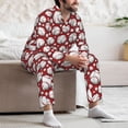 thumbnail image 7 of Honeii Cute Baseball Pattern Mens Pajamas Set,2pcs Men's Lounge Long Sleeve Sleep Shirt and Pajama Bottoms Sleepwear Set,Mens Pjs Sets-Small, 7 of 7