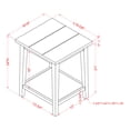 thumbnail image 6 of Furniture of America Burel 1-Shelf Side Table, Brown, 6 of 6