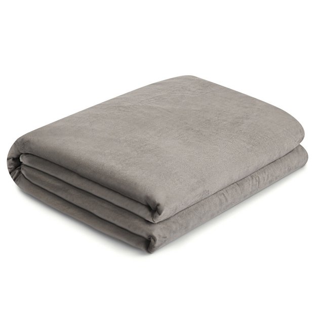 Gymax 17/23 lbs Weighted Blankets Organic Cotton with Cover Glass Beads