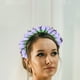 thumbnail image 3 of KAKOWELY Corona de flores Diadema de flores de tulipán Corona de flores para novia Tocado floral elegante para boda, 3 of 5