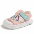 thumbnail image 4 of GiLiling Toddler Closed-Toe Sandals, Cute Colorful Appliqué Hook-and-Loop T-Strap, Soft Non-Slip PU Sandals for Summer Play (Red, 9-12 Months), 4 of 6