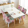 thumbnail image 3 of Set of 4 Modern Floral Dining Chair Covers Bright Wildflower and Butterfly Pattern Washable Polyester Stretch Slipcovers Removable Seat Protector for Artistic Home, 3 of 7