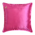 thumbnail image 3 of The HomeCentric Euro Pillow Decorative Hot Pink Euro Sham Covers Pack of 2 26x26 inch (65x65 cm) Satin Euro Pillowcases Solid Color Ruched Textured Modern Euro Size Pillowcases - Dreamy Hotty Pink, 3 of 4