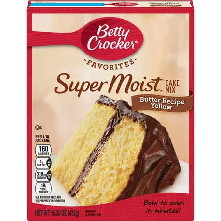 Betty Crocker Super Moist Butter Recipe Yellow Cake Mix, 15.25 (Best Lemon Bundt Cake Mix Recipe)