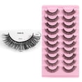 thumbnail image 1 of Wmkox8yii Pestañas postizas Pestañas de tira rusa Pestañas de visón de imitación naturales Pestañas postizas delgadas y de 10 mm Paquete de 10 pares Wmkox8yii FJKAFA990, 1 of 2