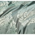 thumbnail image 4 of Chezmoi Collection Juliette 7-Piece Bed in a Bag Comforter Set California King - Luxury Medallion Jacquard Comforter Set with Sheets for All Seasons, Gray Green Smoke, 4 of 9