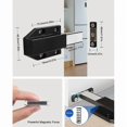 thumbnail image 3 of Push to Open Magnet Latch Magnetic Push Lock Door 4 Pieces Damper Door Cupboard Push Open for Cabinet Drawer System Black, 3 of 4