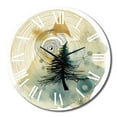 thumbnail image 2 of Designart "Abstract Landscape with Mountains, Moon, and Tree V" Modern Geometric Oversized Wall Clock, 2 of 5