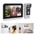 thumbnail image 4 of De Intercomunicación con Timbre con Vídeo Intercomunicador LCD TFT de 7 Pulgadas Monitor de Desbloqueo Remoto Wifi con Cable Cámara con Timbre con Vídeo, 4 of 8