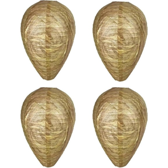 Fake Wasp Nest, Wasp Nest Decoy, Paper 4 Pack for Outdoor Garden Courtyard
