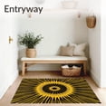 thumbnail image 3 of ODIKA 4'x6' Machine Washable Non-Slip Area Rug, Sunray Motif Abstract Clearance High Traffic Rug with Pad, Black, 571205, 3 of 8