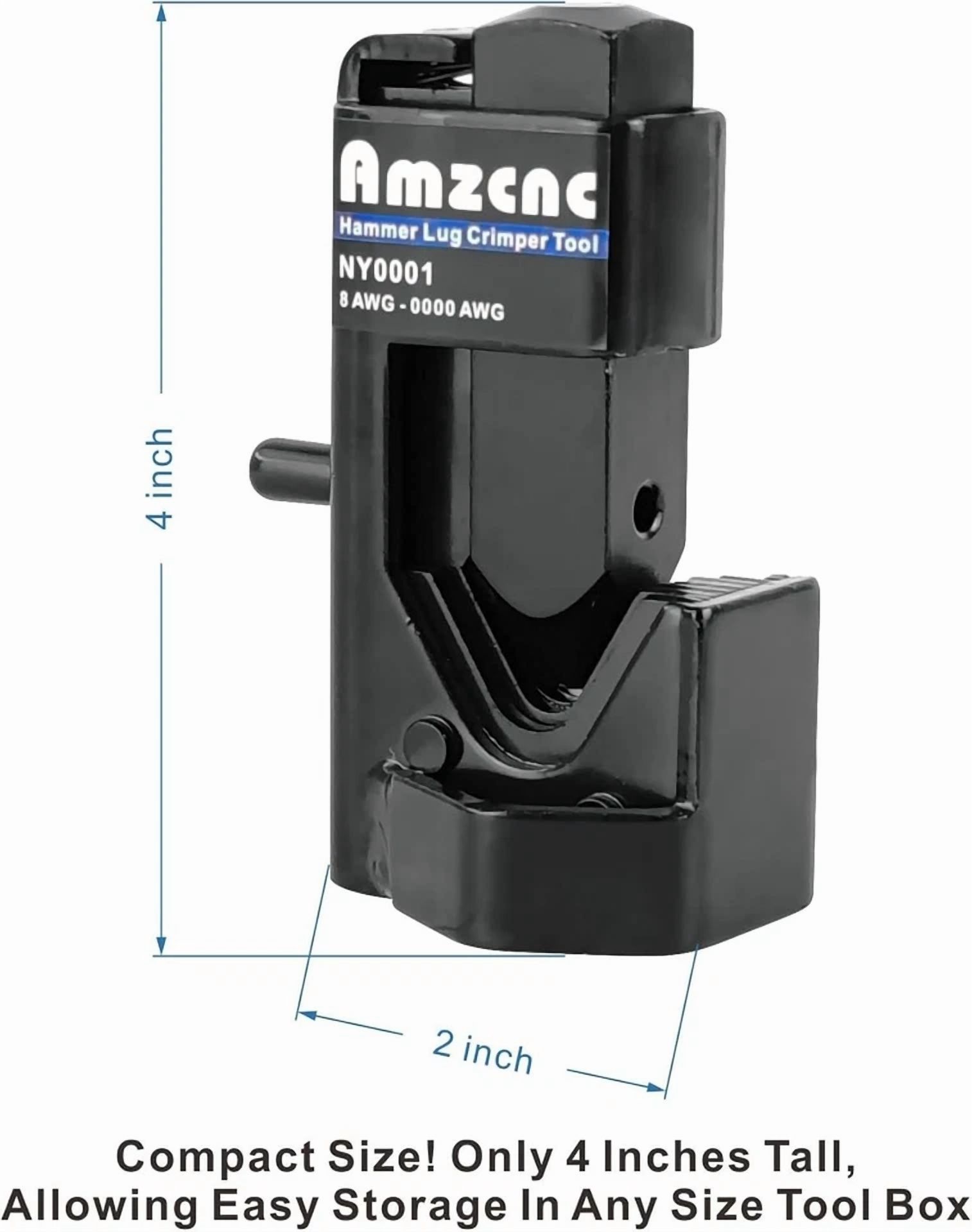 CRESTIN- Hammer Lug Crimper Tool - 0000 Awg Battery And Welding Cables( 8 Awg To 4/0 Wire
