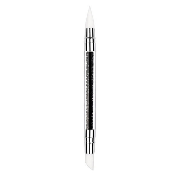 Bolígrafo de silicona para uñas, acrílico, de doble punta, herramienta de tallado de silicona