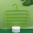thumbnail image 2 of Portable Organizer Pants Hanger5 Tier Hanger Non Slip Clothes Hanger For Closet Organizer Space Saving Hangers For Pants Jeans Scarf Trouser Tie Towel Clothes, 2 of 6