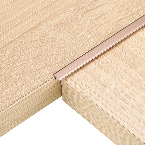 6 Pack 2.9ft x 0.31" T Molding Floor Transition Strips, Aluminium Alloy Vinyl Flooring Gap Trim for Joining Laminate Planks Tiles Floor Gaps, Rose Gold