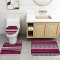 thumbnail image 5 of 4PCS/Set Jaguar Cheetah Leopard Print Shower Curtain set Cloth Polyester Bath Curtain Waterproof Bathtub Curtains, Bathroom Rugs Bath Mat Toilet Rug, Panthera Skin Decor 72x72",+Hooks, Grey, 5 of 7