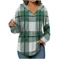 thumbnail image 3 of LSLJS Hoodies for Women V-Neck Long SLeeve Flannel Pullover Shirts Casual Loose Plaid Printed Shirts Hoodies Fall Outfits, S-2XL, 3 of 3