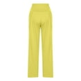 thumbnail image 6 of BiZtdJrK Yoga Pants for Women Loose Fit Wide Leg Pants High Waisted Workout Pants Solid Casual Jogger Trousers Buttery Soft Sweatpants Sales Today Yellow M, 6 of 9