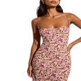 thumbnail image 4 of Floral Summer Long Cocktail Dress for Women with Sleeveless and Backless Design, 4 of 7