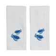 thumbnail image 4 of Serafina Home Summer Soft Absorbent Guest Bathroom Sea Turtle Hand Towels: Aqua Blue Turquoise Royal Blue Embroidery Design, 2 Piece, 4 of 5