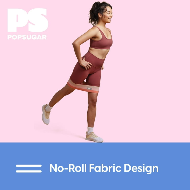 Popsugar No-Roll Fabric Hip Bands, Set of 2, Light Medium, Blue