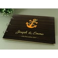 thumbnail image 2 of Custom Wedding Photo Album Guest Book Wood Engraved Cover Anniversary Scrapbook Gift, 2 of 6