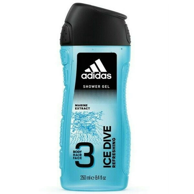 Adidas Ice Dive Refreshing 3-in-1 Body, Hair & Face Wash, Marine Extract,  13.5 Ounce (Pack of 6) - Walmart.com