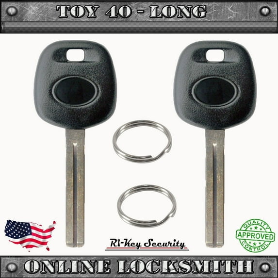 2 New Blank Keys For Many Lexus Vehicles 97-01 High-Security TOY40 Long Blade