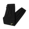 thumbnail image 4 of Cargo Sweatpants for Men Casual Loose Fit Track Pants Solid Color Elastic Waist Drawstring Joggers with Pockets, Black, XL, 4 of 4