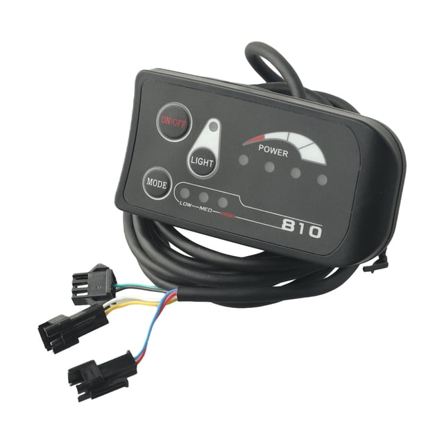 LEFU for Electric Bicycle E-Bike LED Display Controller 810 24V/36V/48V ABS Plastic Panel for JST-SM Connector Gear Signal Lamp Control Black