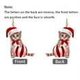 thumbnail image 6 of Mikhai Clearance 2Pcs Christmas Cat Ornament for Tree,3.1 Inch Xmas Cute Cartoon Kitty with Santa Hat and Ball Pendant Small Animal Decorative for Holidays Home Party Car Window Decor (Cat), 6 of 8
