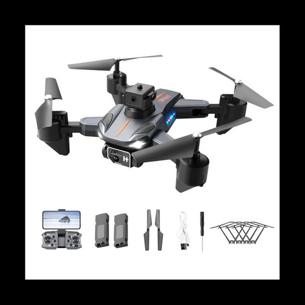 8K HD Dual Camera Drone Remote Control Airplane Toys con FuncióN AutomáTica para Evitar ObstáCulos para Regalo 2 Piezas de BateríA