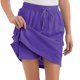 thumbnail image 3 of Falda pantalón de punto de algodón con cordón ajustable y cintura elástica para mujer - Ropa informal de verano, Morado, L, 3 of 4