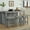 Gray, variant on Jopath 4 Piece Bar Table Set with Power Outlet,Rustic Counter Height Bar Dining Table with 3 Upholstered Stools,Kitchen Table Set for Living Room, Dining Room, Game Room,Light Oak