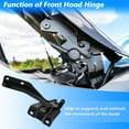 thumbnail image 3 of Front Hood Hinge for Nissan Murano 2015-2022 No.65400-5AA0A/65401-5AA0A Front Left Right Driver Passenger Side Hood Hinge Bracket Set No.NI1236183/NI1236182, 3 of 7