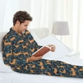 thumbnail image 6 of Kdxio Reindeer Men’s Pajama Set Pajamas For Men 2 Piece PJ Set with Men Pajama Pants and Long Sleeve T-Shirt Lounge Set-, 6 of 7