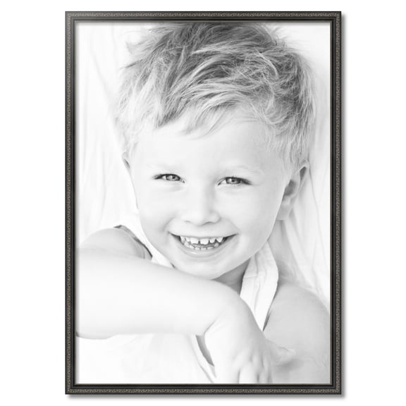 ArtToFrames 29" x 41" Antique Black Picture Frame, 29x41 inch Black Wood Poster Frame (WOM-5106)