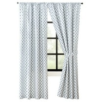 Ellis Curtain Manchester 3" Rod Pocket 100% Cotton Machine Wash and Dry Curtain Pairs 100" x 54" Blue
