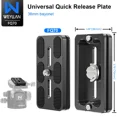 thumbnail image 2 of FQ70 Universal Quick Release Plate w 1/4 inch Screw For Tripod Ball Head Compatible With Arca Swiss Spec. QR DSLR Camera FQ70, 2 of 5
