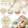 thumbnail image 5 of RADIATA Set of 2 Wicker Double Egg Chair with Ottomans, All-Weather PE Rattan Patio Stationary Chair with Thick Cushions, 420lbs Capacity, Beige, 5 of 11