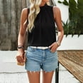 thumbnail image 2 of Womens solid color Tank Tops Summer Casual Crew Neck Sleeveless Top Loose Fit Basic Tunic Shirts, 2 of 7