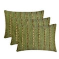 thumbnail image 4 of The HomeCentric Decorative Pillow Covers Green Pack of 2, 12"x24" (30x60 cm) Lumbar Pillow Cover, Jute Lace, Chevron Weave Oblong Cushion Covers, Chevron Contemporary - Mossy Jute Magic, 4 of 5