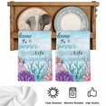 thumbnail image 5 of Coastal Coral Kitchen Towels Set of 1, Summer Underwater Seaweed Starfish Ombre Blue Absorbent Dish Towels for Kitchen, Microfiber Hand Towel, Quick Drying Tea Towel for Cleaning Dishcloths, 5 of 7