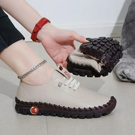 

Everyday Elegance: Versatile Lightweight Women s Sneakers - Comfy Non-Slip Sole All-Season Lace-Ups-40